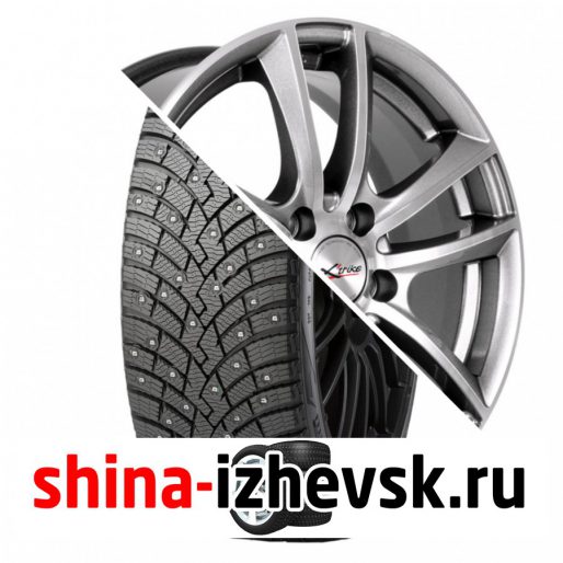 Колесо в сборе Pirelli Winter Ice Zero 2 215/65 R16 T 102 + X-trike X116 6.5xR16 5×114.3 ET45 DIA60.1 Темно-серебристый с полированной лицевой частью в Ижевске